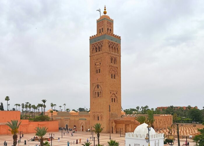 Famous Koutoubia Mosque near Jemaa el-Fnaa Square